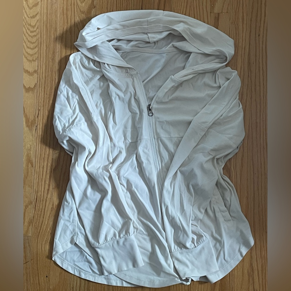 ZARA cream athletic zip up